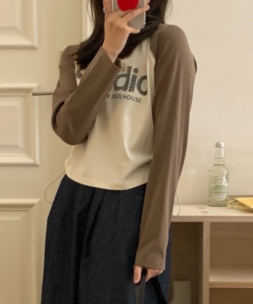 LADY LIKE(レディライク)の「脇ドローストリングラグランロングTシャツ(Tシャツ/カットソー・レディース・ネイビー/ブラック/ブラウン・M)」の9枚目の写真