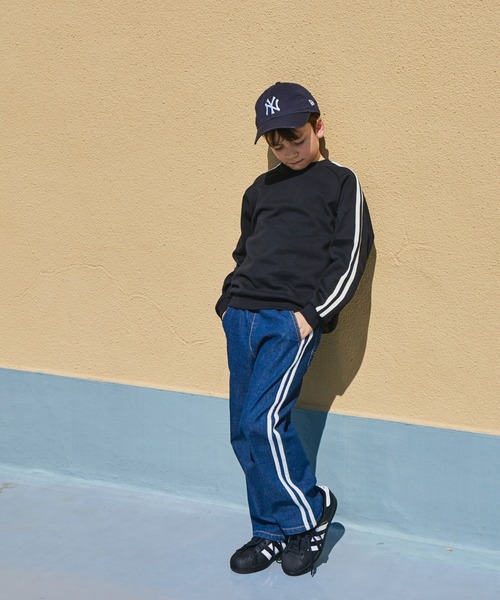 PAIRMANON STREET（ペアマノンストリート）の「【PAIRMANON STREET】 ネイティブ風 サイドライン トラック デニム パンツ（デニムパンツ・キッズ・ブルー系その他/ライトブルー/ダークブルー/ブルー・90/100/140/150/120/130/110）」の12枚目の写真