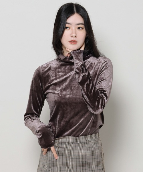 3.3 Field Trip （3.3フィールドトリップ）の「3.3 Field Trip／ベロアタートルネック（Tシャツ/カットソー・レディース・ブラック/グレー/ベージュ・FREE）」の13枚目の写真