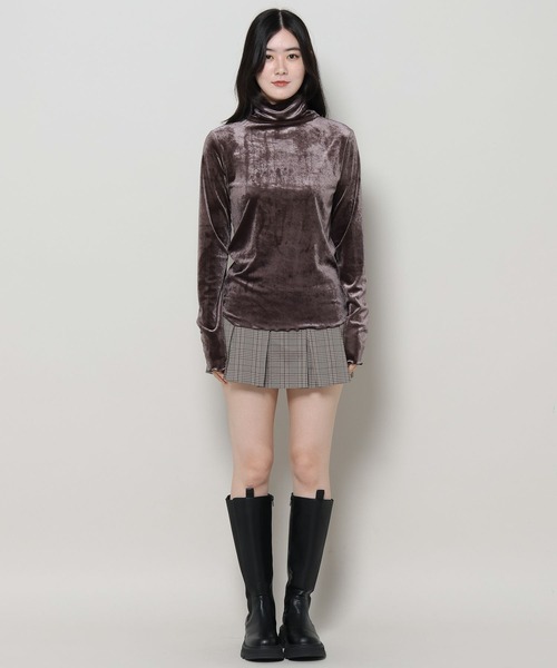 3.3 Field Trip （3.3フィールドトリップ）の「3.3 Field Trip／ベロアタートルネック（Tシャツ/カットソー・レディース・ブラック/グレー/ベージュ・FREE）」の15枚目の写真