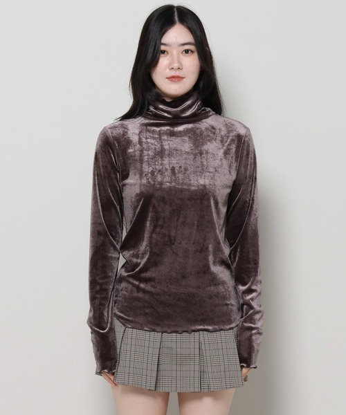 3.3 Field Trip （3.3フィールドトリップ）の「3.3 Field Trip／ベロアタートルネック（Tシャツ/カットソー・レディース・ブラック/グレー/ベージュ・FREE）」の16枚目の写真