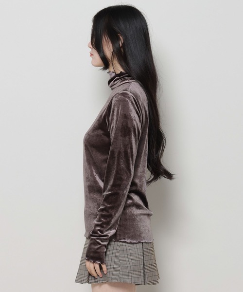 3.3 Field Trip （3.3フィールドトリップ）の「3.3 Field Trip／ベロアタートルネック（Tシャツ/カットソー・レディース・ブラック/グレー/ベージュ・FREE）」の17枚目の写真