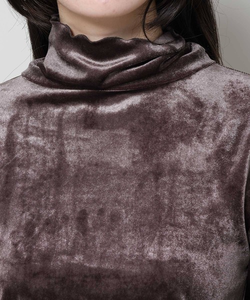 3.3 Field Trip （3.3フィールドトリップ）の「3.3 Field Trip／ベロアタートルネック（Tシャツ/カットソー・レディース・ブラック/グレー/ベージュ・FREE）」の19枚目の写真