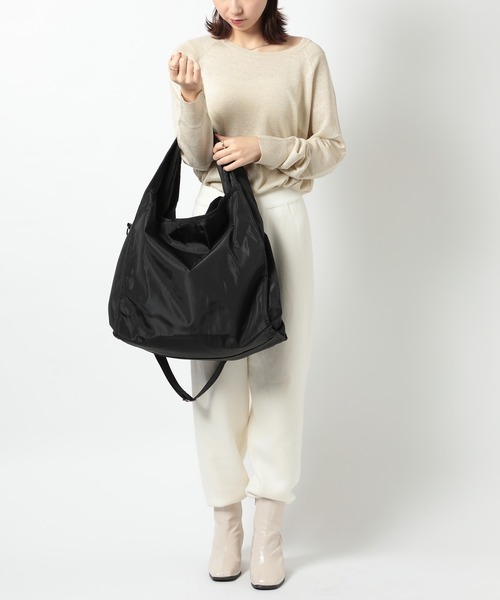 MAISON BREEZE（メゾンブリーズ）の「【MAISON BREEZE】ナイロンメッセンジャーショルダーバッグ KNF049（ショルダーバッグ・レディース・ダークグレー/ブラック・FREE）」の11枚目の写真