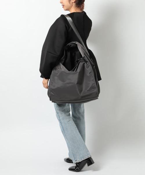 MAISON BREEZE（メゾンブリーズ）の「【MAISON BREEZE】ナイロンメッセンジャーショルダーバッグ KNF049（ショルダーバッグ・レディース・ダークグレー/ブラック・FREE）」の6枚目の写真