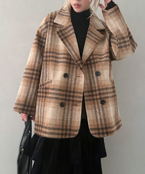 SpRay（スプレイ）の「裏キルトウールチェックジャケット（その他