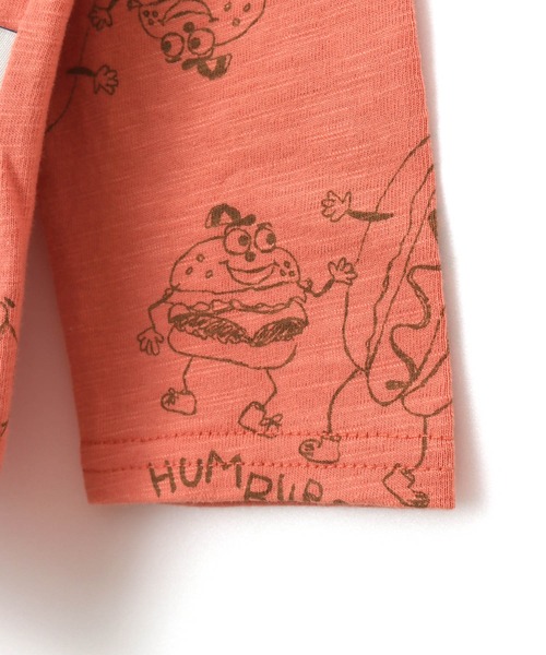 MAKE YOUR DAY（メイクユアデイ）の「HUMBERGER＆HOTDOG総柄長袖Tシャツ■80～140cm（Tシャツ/カットソー・キッズ・オレンジ/イエロー・140/130/80/120/90/110/100）」の14枚目の写真
