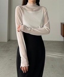 Louere | シアーハイネックメロートップス(Tシャツ/カットソー)