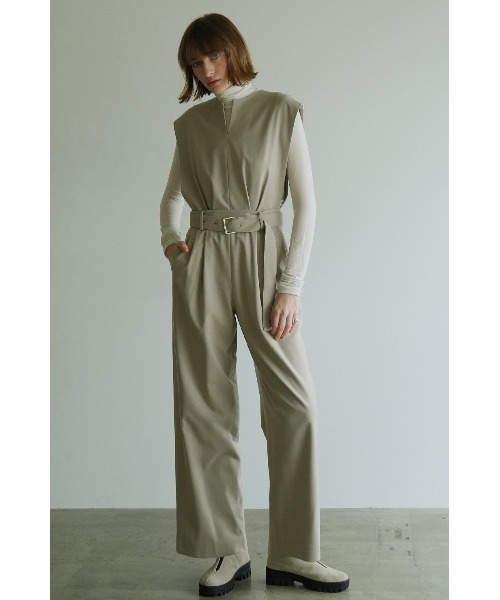 CLANE/クラネ/SLEEVELESS BELTED ALL IN ONE