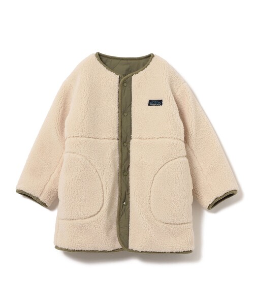 BEAMS mini(ビームスミニ)の「ボアキルト リバーシブル ノーカラーコート 2024FW(90~150cm)(ノーカラーコート・キッズ・ホワイト系その他5/ブラウン系その他4・90/100/110/120/130/140/150)」の17枚目の写真