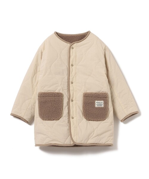 BEAMS mini(ビームスミニ)の「ボアキルト リバーシブル ノーカラーコート 2024FW(90~150cm)(ノーカラーコート・キッズ・ホワイト系その他5/ブラウン系その他4・90/100/110/120/130/140/150)」の19枚目の写真