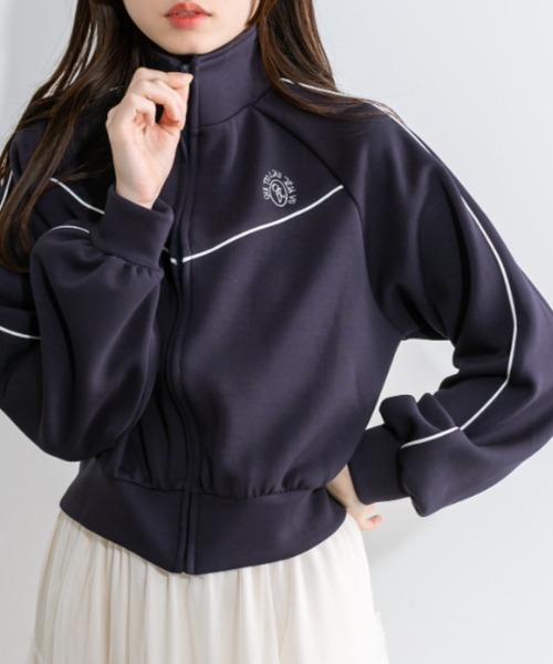 OLIVE des OLIVE(オリーブデオリーブ)の「トラックジャケット 1041060060(ブルゾン・レディース・ネイビー/ピンク/アイボリー・FREE)」の1枚目の写真