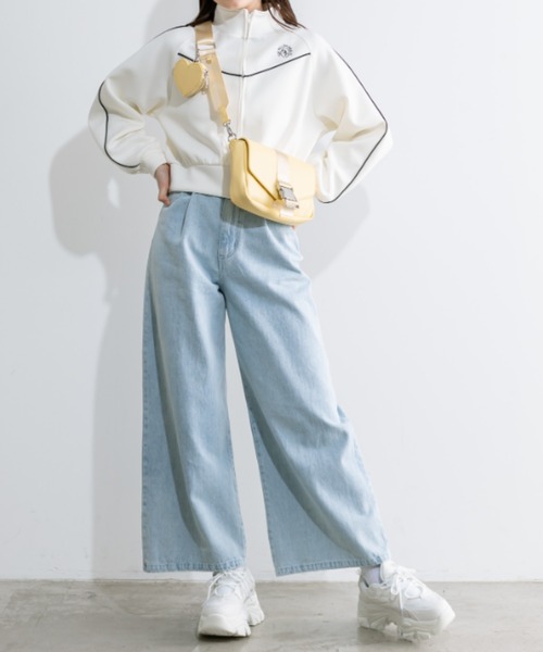 OLIVE des OLIVE(オリーブデオリーブ)の「トラックジャケット 1041060060(ブルゾン・レディース・ネイビー/ピンク/アイボリー・FREE)」の4枚目の写真