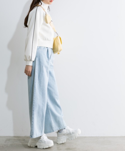 OLIVE des OLIVE(オリーブデオリーブ)の「トラックジャケット 1041060060(ブルゾン・レディース・ネイビー/ピンク/アイボリー・FREE)」の5枚目の写真