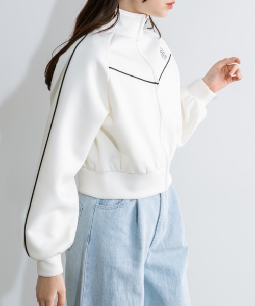 OLIVE des OLIVE(オリーブデオリーブ)の「トラックジャケット 1041060060(ブルゾン・レディース・ネイビー/ピンク/アイボリー・FREE)」の8枚目の写真