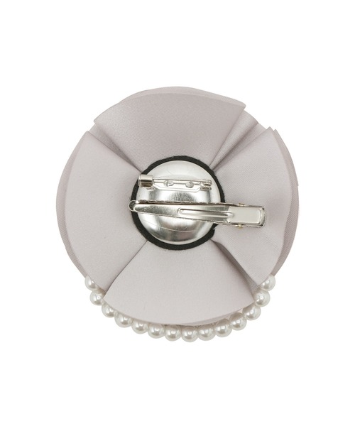 ROPE' PICNIC（ロペピクニック）の「サテンフラワーパールコサージュ（ブローチ/コサージュ・レディース・ネイビー/ライトグレー・FREE）」の5枚目の写真