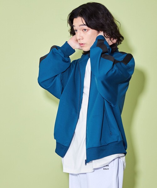CITEN(シテン)の「<CITEN>トラック ジャケット(スウェット・メンズ・グレー/オレンジ/コバルトブルー・S/M/L)」の9枚目の写真