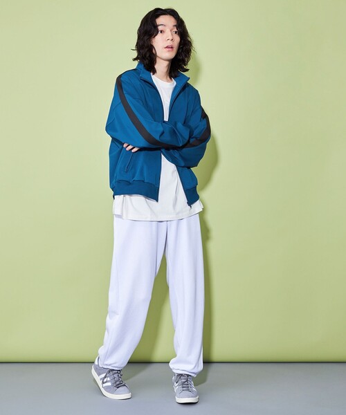 CITEN(シテン)の「<CITEN>トラック ジャケット(スウェット・メンズ・グレー/オレンジ/コバルトブルー・S/M/L)」の11枚目の写真