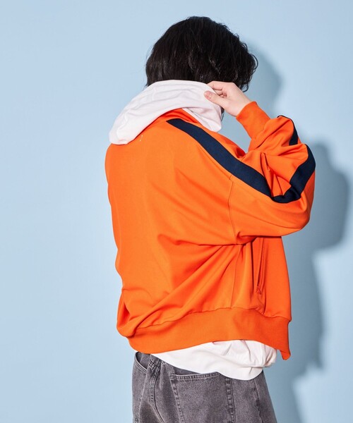 CITEN(シテン)の「<CITEN>トラック ジャケット(スウェット・メンズ・グレー/オレンジ/コバルトブルー・S/M/L)」の19枚目の写真