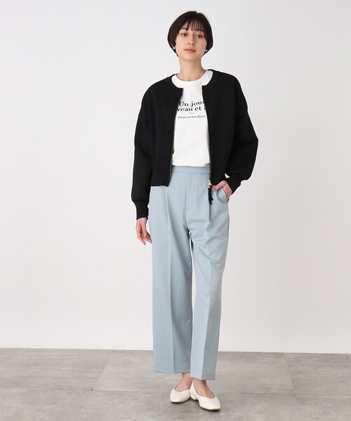 THE SHOP TK (ザ ショップ ティーケー )の「◆【ダブルジップ】スポンディッシュカーデ/洗濯機OK(カーディガン/ボレロ・レディース・アイボリー/ブラック/ピンク系・12/13)」の10枚目の写真