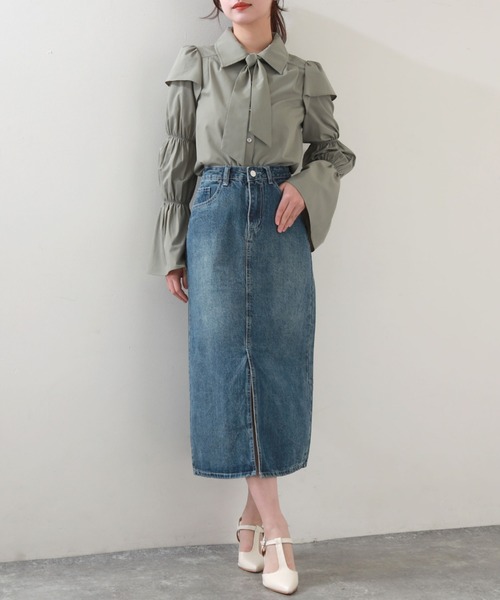 充実の品 Cheek（チーク）の「デニムタイトスカート（デニムスカート スカート