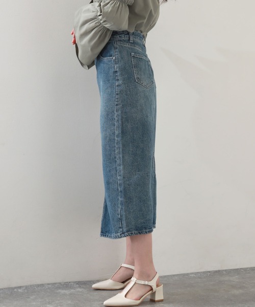 Cheek（チーク）の「デニムタイトスカート（デニムスカート・レディース・サックスブルー/ブルー・SMALL/MEDIUM）」の5枚目の写真