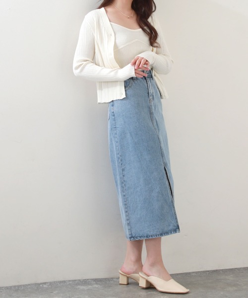 Cheek（チーク）の「デニムタイトスカート（デニムスカート・レディース・サックスブルー/ブルー・SMALL/MEDIUM）」の11枚目の写真