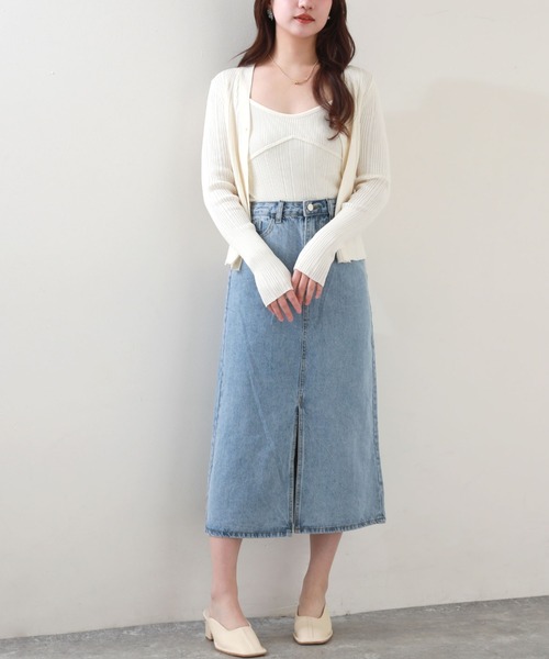 Cheek（チーク）の「デニムタイトスカート（デニムスカート・レディース・サックスブルー/ブルー・SMALL/MEDIUM）」の9枚目の写真