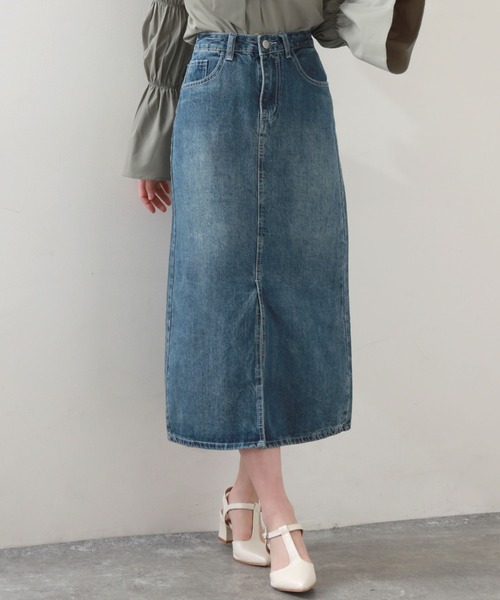 Cheek（チーク）の「デニムタイトスカート（デニムスカート・レディース・サックスブルー/ブルー・SMALL/MEDIUM）」の3枚目の写真