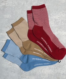 UNIVERSAL OVERALL（ユニバーサルオーバーオール）の「UNIVERSAL OVERALL　ユニバーサルオーバール　メンズ 3Pクルーソックス（ソックス/靴下）」