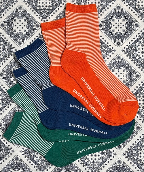 UNIVERSAL OVERALL（ユニバーサルオーバーオール）の「UNIVERSAL OVERALL　ユニバーサルオーバール　メンズ 3Pクルーソックス（ソックス/靴下・メンズ・レインボー/その他7/その他6/その他15/その他14/その他11/その他5/その他2/その他1/その他10/その他12/その他9/その他16・25-27/25-27CM/25～27cm/25cm～27cm）」の9枚目の写真