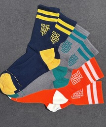 UNIVERSAL OVERALL（ユニバーサルオーバーオール）の「UNIVERSAL OVERALL　ユニバーサルオーバール　メンズ 3Pクルーソックス（ソックス/靴下）」