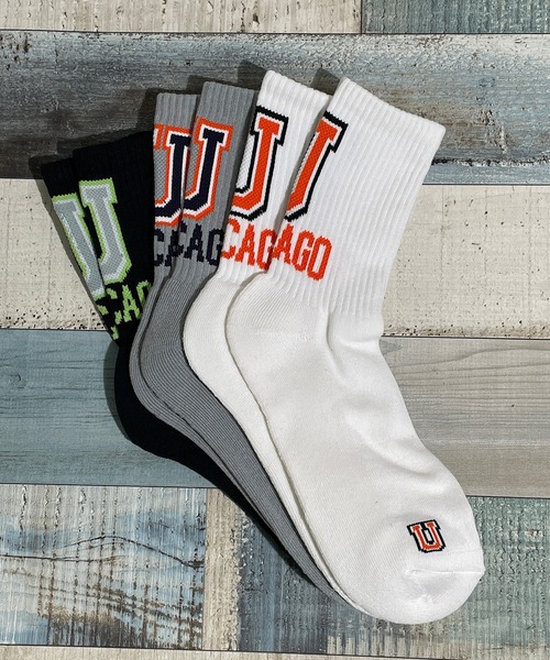 UNIVERSAL OVERALL（ユニバーサルオーバーオール）の「UNIVERSAL OVERALL　ユニバーサルオーバール　メンズ 3Pクルーソックス（ソックス/靴下・メンズ・レインボー/その他7/その他6/その他15/その他14/その他11/その他5/その他2/その他1/その他10/その他12/その他9/その他16・25-27/25-27CM/25～27cm/25cm～27cm）」の2枚目の写真