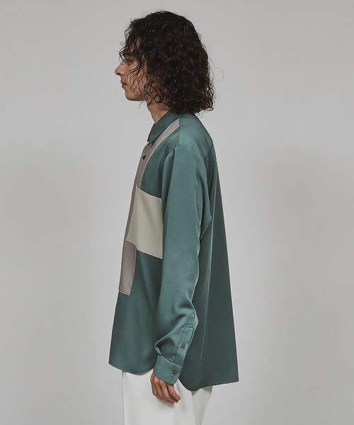 tk.TAKEO KIKUCHI(ティーケータケオキクチ)の「◆パッチワークシャツ(シャツ/ブラウス・メンズ・ホワイト系5/ブラック系4/ダークグリーン系4・01/02/03)」の6枚目の写真