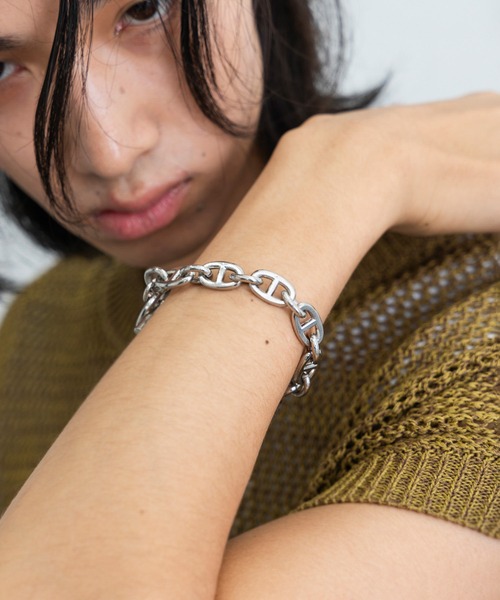 JUNRED（ジュンレッド）の「ital. from JUNRed / anchor chain bracelet（ブレスレット・メンズ・シルバー・FREE）」の4枚目の写真