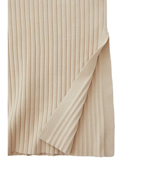 ENCIRCLE(エンサークル)の「【ENCIRCLE/エンサークル】Rib knit top/リブニットトップス(ニット/セーター・レディース・チャコールグレー/パープル/ベージュ・FREE)」の8枚目の写真