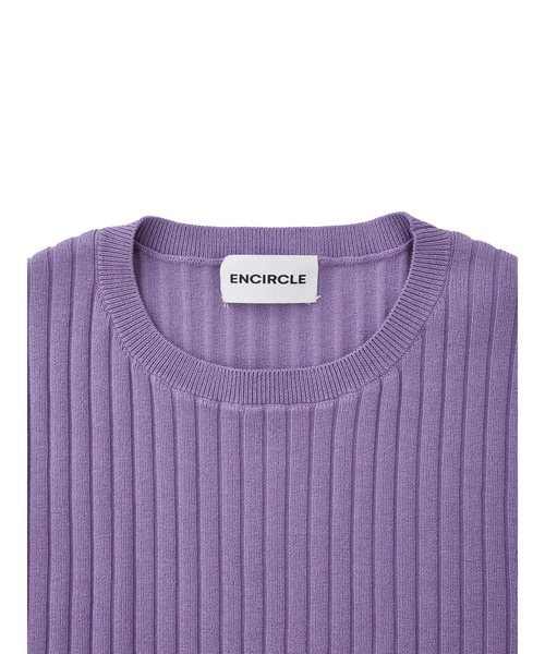 ENCIRCLE(エンサークル)の「【ENCIRCLE/エンサークル】Rib knit top/リブニットトップス(ニット/セーター・レディース・チャコールグレー/パープル/ベージュ・FREE)」の10枚目の写真