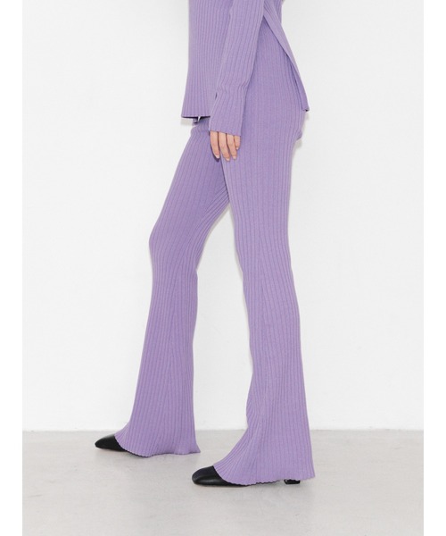 ENCIRCLE(エンサークル)の「【ENCIRCLE/エンサークル】Rib knit top/リブニットトップス(ニット/セーター・レディース・チャコールグレー/パープル/ベージュ・FREE)」の5枚目の写真