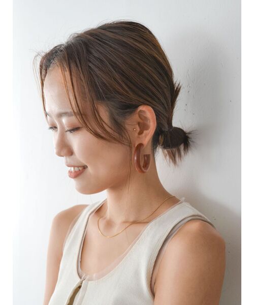 Ungrid(アングリッド)の「ウッドフープピアス(ピアス(両耳用)・レディース・ダークブラウン/ブラウン・FREE)」の17枚目の写真