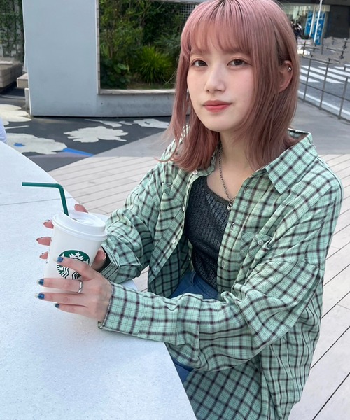 DOUBLE NAME(ダブルネーム)の「チェックBIGシャツ/ユニセックス(シャツ/ブラウス・レディース・ホワイト系/その他・FREE)」の3枚目の写真