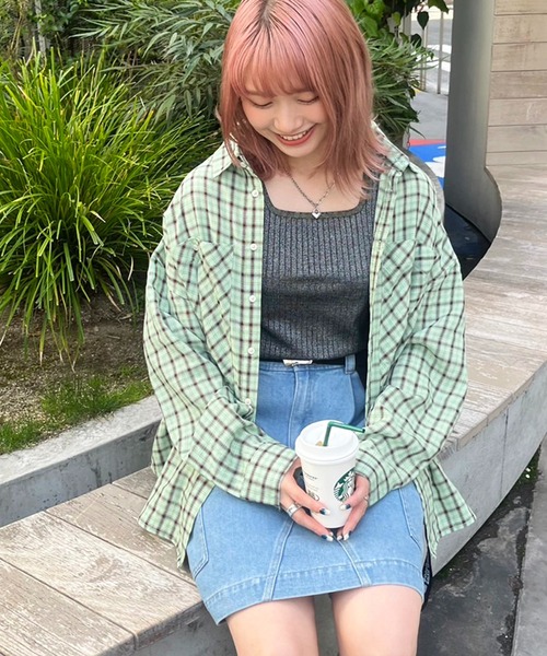 DOUBLE NAME(ダブルネーム)の「チェックBIGシャツ/ユニセックス(シャツ/ブラウス・レディース・ホワイト系/その他・FREE)」の13枚目の写真