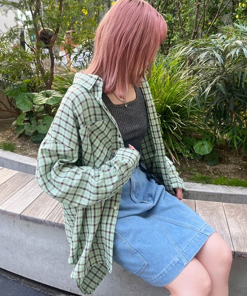 DOUBLE NAME(ダブルネーム)の「チェックBIGシャツ/ユニセックス(シャツ/ブラウス・レディース・ホワイト系/その他・FREE)」の7枚目の写真