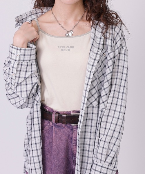 DOUBLE NAME(ダブルネーム)の「チェックBIGシャツ/ユニセックス(シャツ/ブラウス・レディース・ホワイト系/その他・FREE)」の11枚目の写真