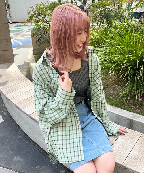 DOUBLE NAME(ダブルネーム)の「チェックBIGシャツ/ユニセックス(シャツ/ブラウス・レディース・ホワイト系/その他・FREE)」の5枚目の写真