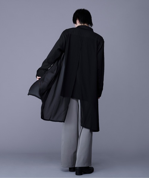 Ellno Loset(エルノロゼット)の「アソートレイヤードロングシャツ(シャツ/ブラウス・メンズ・ブラック/オフホワイト/ブルー系その他/ホワイト系その他/ブラック系その他/ブルー系その他2・MEDIUM/SMALL/LARGE)」の22枚目の写真