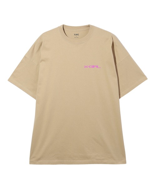 X-girl（エックスガール）の「FAINT PRINTED S/S TEE DRESS（ワンピース・レディース・ブラック/ホワイト/ベージュ・S/M）」の4枚目の写真