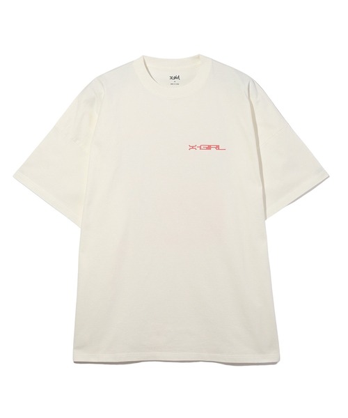 X-girl（エックスガール）の「FAINT PRINTED S/S TEE DRESS（ワンピース・レディース・ブラック/ホワイト/ベージュ・S/M）」の5枚目の写真
