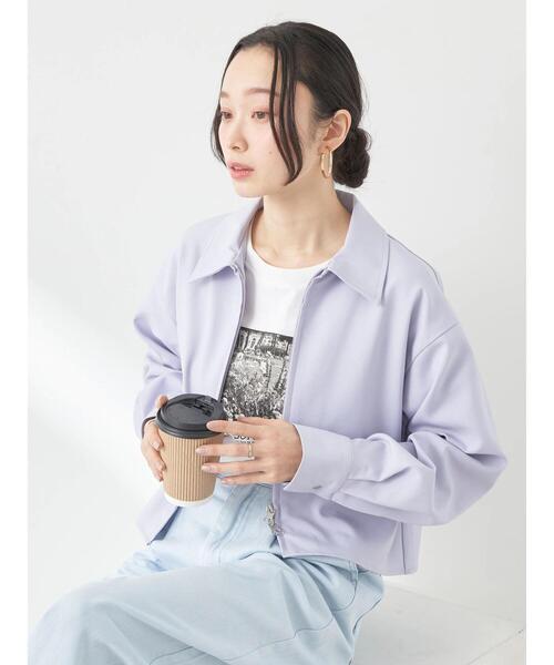 earth music&ecology(アースミュージックアンドエコロジー)の「ジップショートシャツ(シャツ/ブラウス・レディース・ライトベージュ/パープル/ライトグレー・FREE)」の10枚目の写真