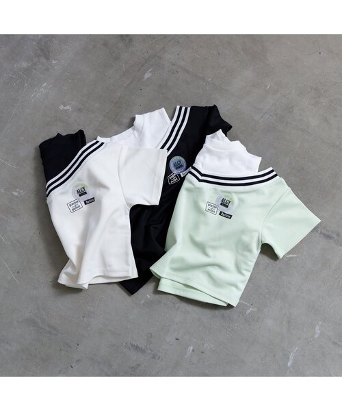 algy（アルジー）の「【ACTIVE】吸水速乾ラインリブトップス（Tシャツ/カットソー・キッズ・ブラック/アイボリー/ライム・SMALL/X-SMALL/XXX-SMALL/XX-SMALL/MEDIUM）」の16枚目の写真