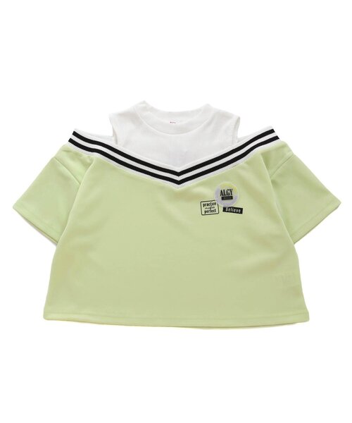 algy（アルジー）の「【ACTIVE】吸水速乾ラインリブトップス（Tシャツ/カットソー・キッズ・ブラック/アイボリー/ライム・SMALL/X-SMALL/XXX-SMALL/XX-SMALL/MEDIUM）」の6枚目の写真